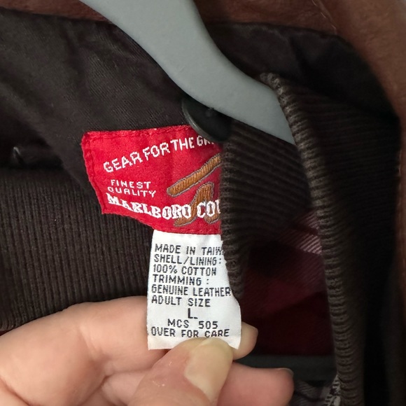 Vintage Marlboro Country Store Red Barn Coat Jacket Leather Trim - Picture 12 of 15